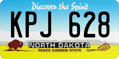 ND license plate KPJ628