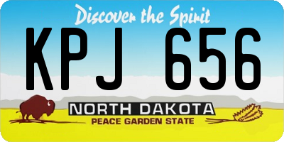 ND license plate KPJ656