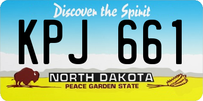 ND license plate KPJ661