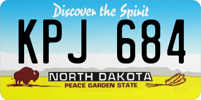 ND license plate KPJ684
