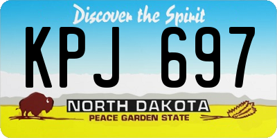 ND license plate KPJ697