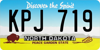 ND license plate KPJ719