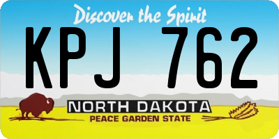 ND license plate KPJ762