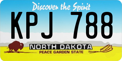 ND license plate KPJ788