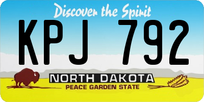 ND license plate KPJ792