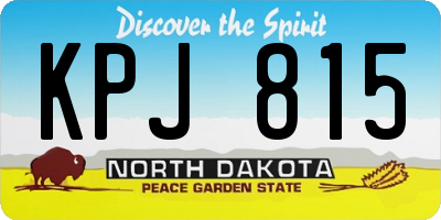 ND license plate KPJ815