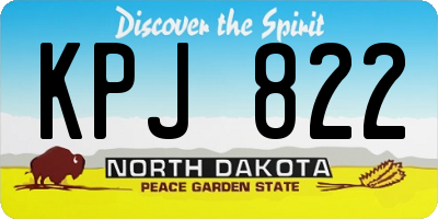 ND license plate KPJ822