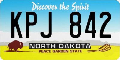 ND license plate KPJ842