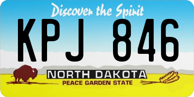 ND license plate KPJ846