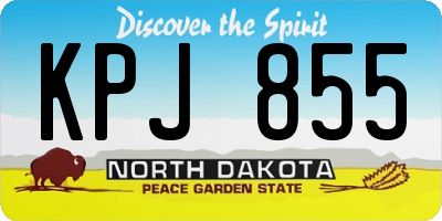 ND license plate KPJ855