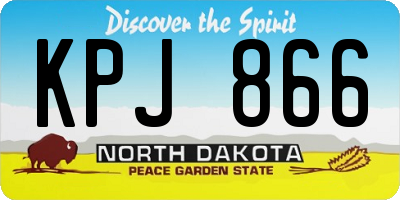 ND license plate KPJ866