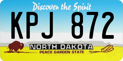 ND license plate KPJ872