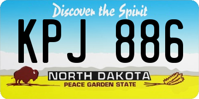 ND license plate KPJ886