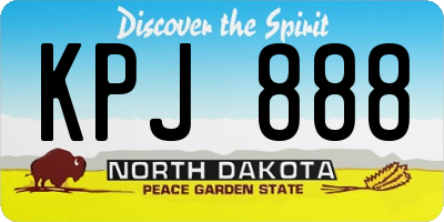 ND license plate KPJ888