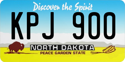 ND license plate KPJ900