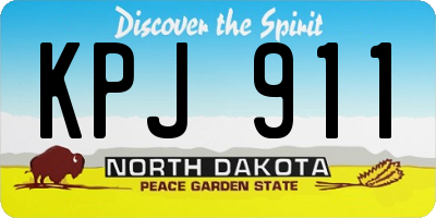 ND license plate KPJ911