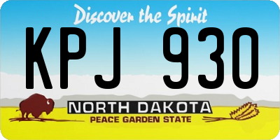 ND license plate KPJ930