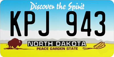 ND license plate KPJ943