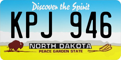 ND license plate KPJ946