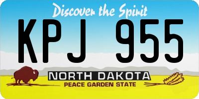 ND license plate KPJ955