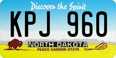 ND license plate KPJ960