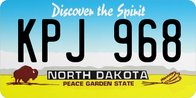 ND license plate KPJ968