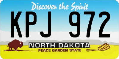 ND license plate KPJ972