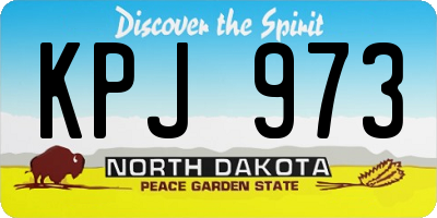 ND license plate KPJ973