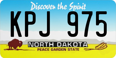 ND license plate KPJ975
