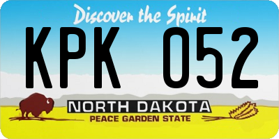 ND license plate KPK052