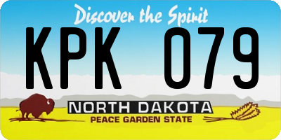 ND license plate KPK079