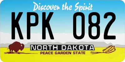 ND license plate KPK082