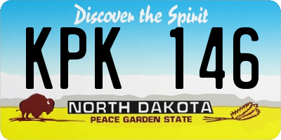 ND license plate KPK146