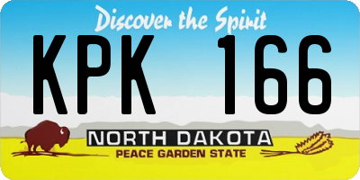 ND license plate KPK166