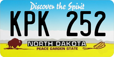 ND license plate KPK252