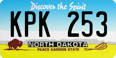 ND license plate KPK253