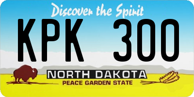 ND license plate KPK300