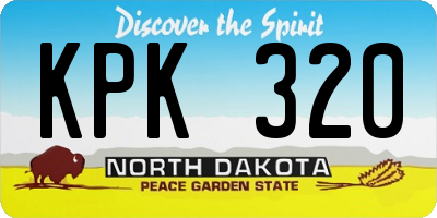 ND license plate KPK320