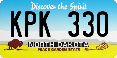 ND license plate KPK330