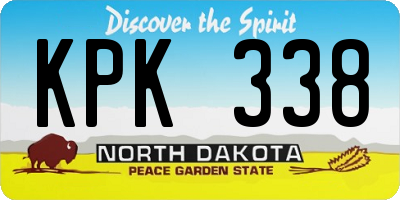 ND license plate KPK338