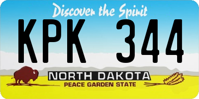ND license plate KPK344