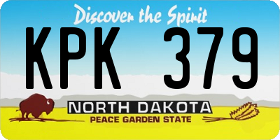 ND license plate KPK379