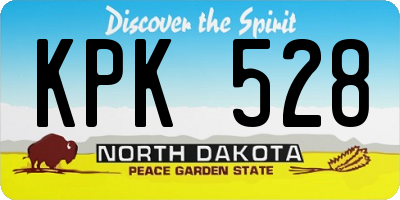 ND license plate KPK528