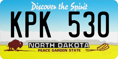 ND license plate KPK530