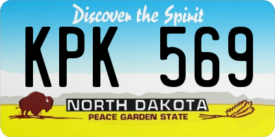 ND license plate KPK569