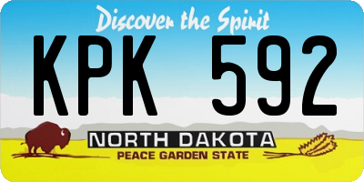 ND license plate KPK592