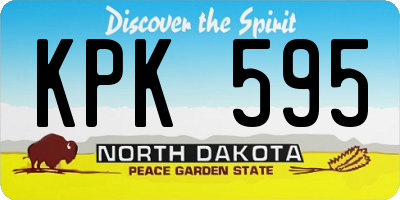ND license plate KPK595