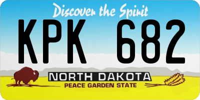 ND license plate KPK682