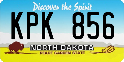 ND license plate KPK856