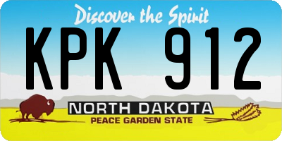 ND license plate KPK912
